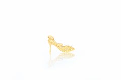 18 Karat Gold Yellow Sapphire High Heel Shoe Pendant with Necklace