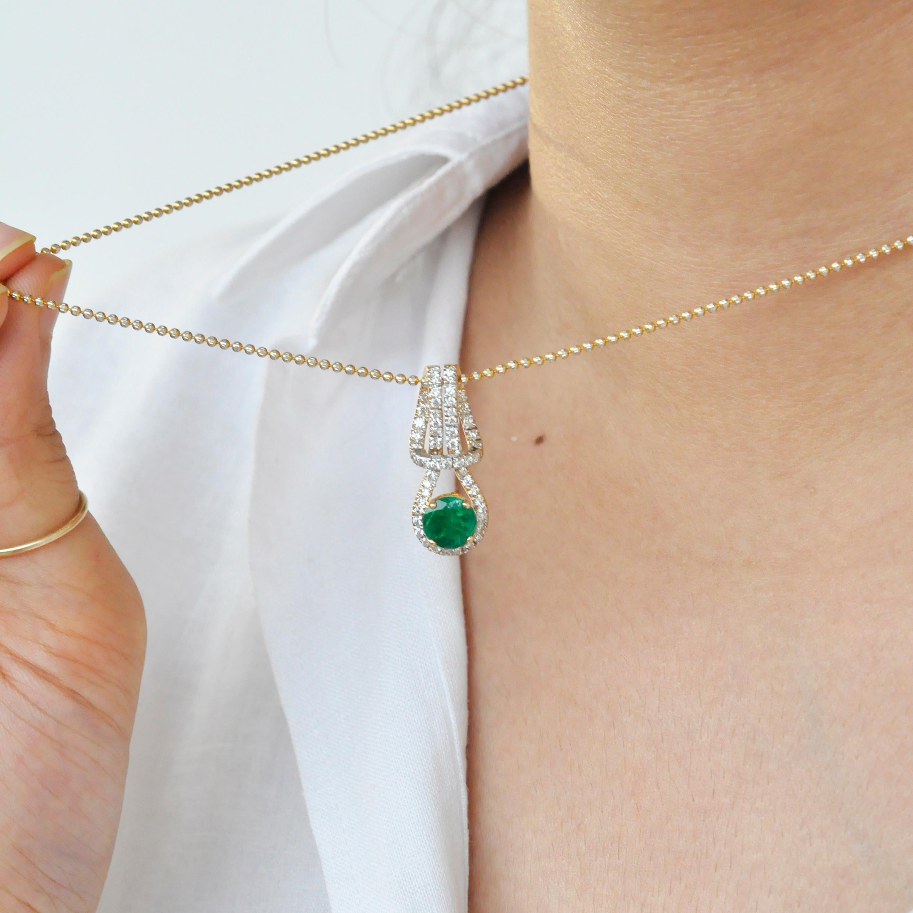 zambian emerald pendant