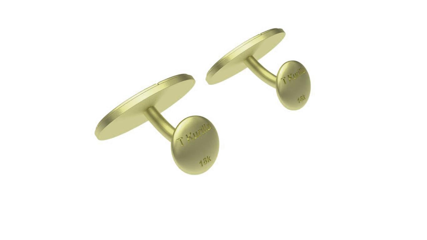 green and gold cufflinks