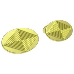 18 Karat Green Gold Cufflinks