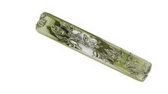 18 Karat Green Gold Flower Wedding Band