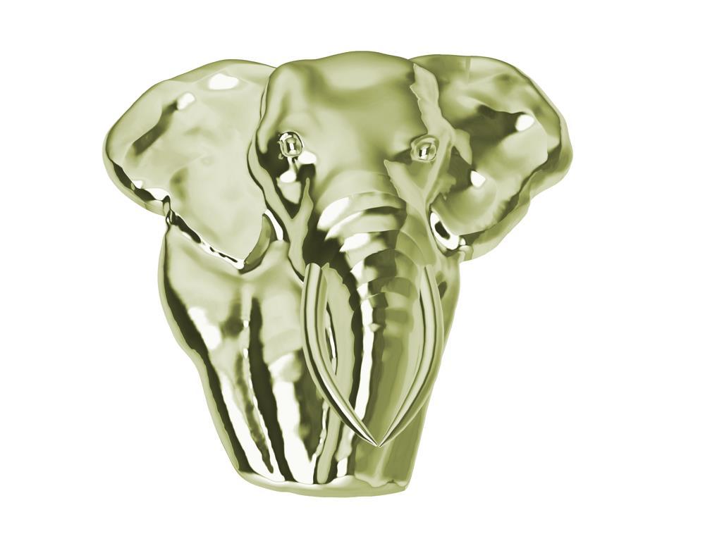 18 Karat Green Gold  Elephant Cufflinks  Now it's true. No more imaginary pink elephants. There can be an elephant in the room, though 18k green gold!  Can you imagine riding an elephant?  Have the only elephants  stomping through the concrete
