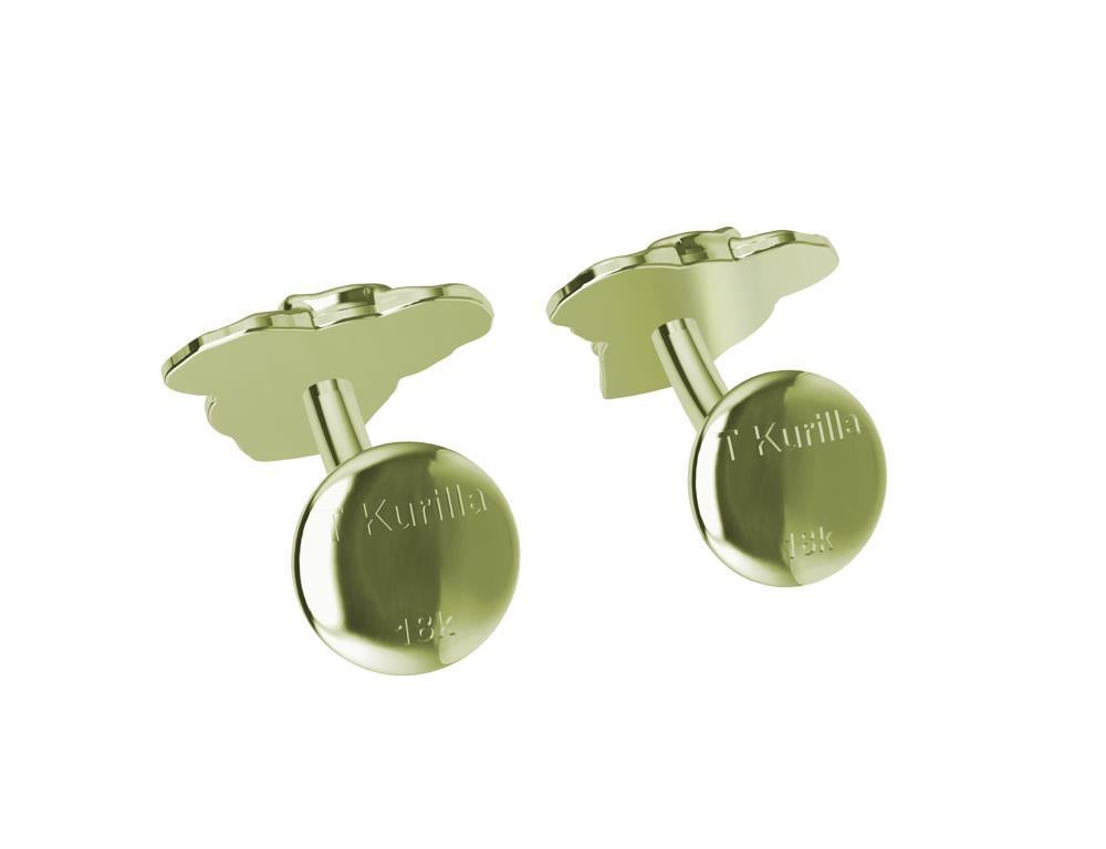 Deux boutons de manchette en or vert 18 carats en forme d'éléphant de chambre 4