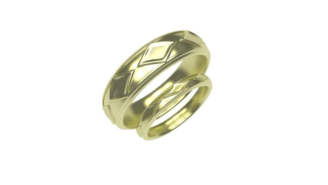 En vente :  Anneau de mariage en or vert 18 carats 3