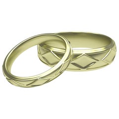 Anneau de mariage en or vert 18 carats