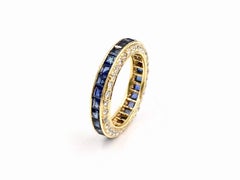 18 Karat Gumuchian Captiva Blue Sapphire and Diamond Eternity Band