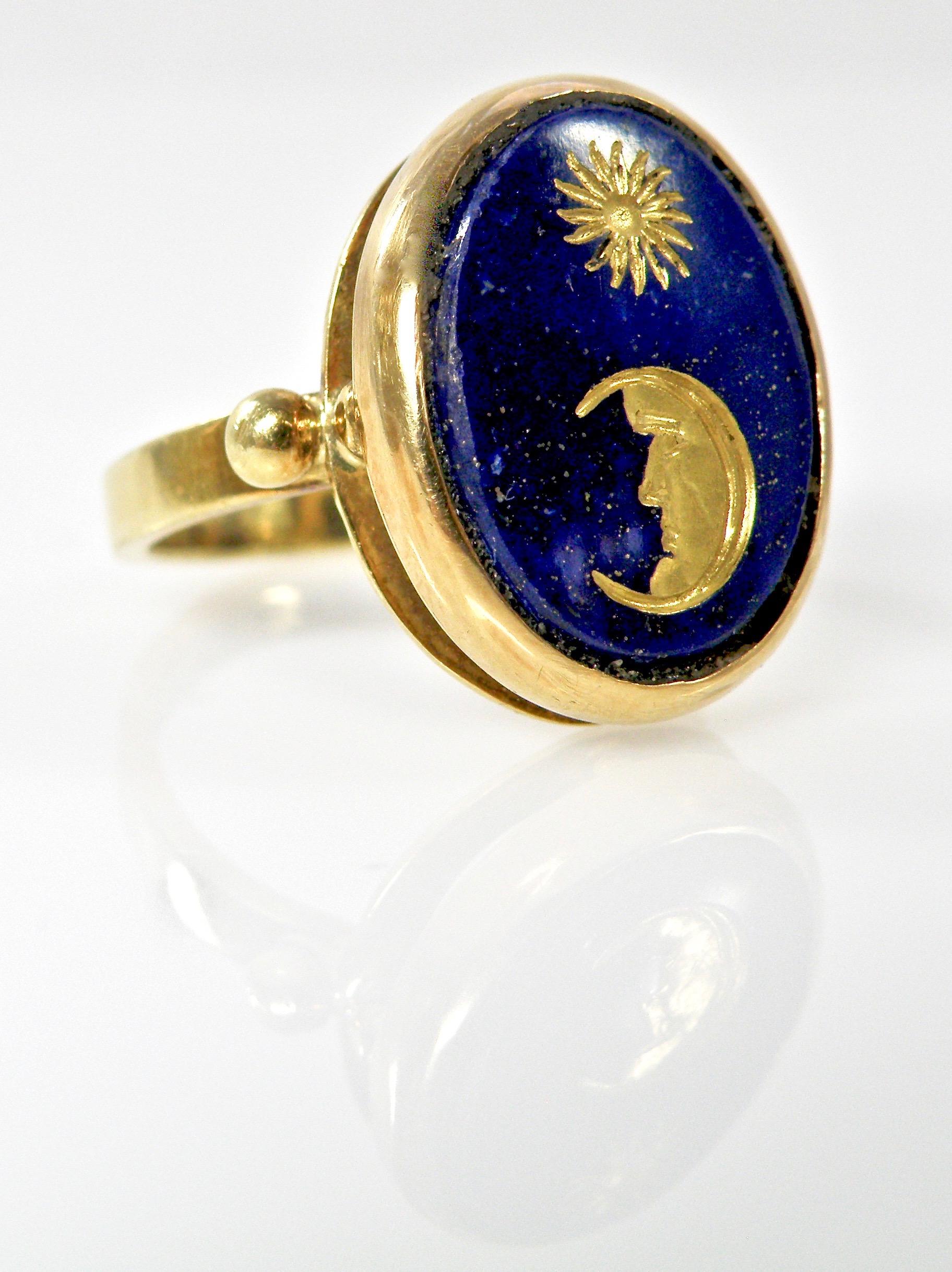 lapis lazuli gold ring