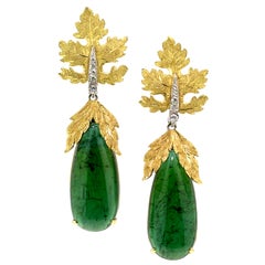35.49ct Green Tourmaline 18kt Earrings, Made in Italy by Cynthia Scott