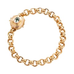 18 Karat Handmade Link Chain Bracelet
