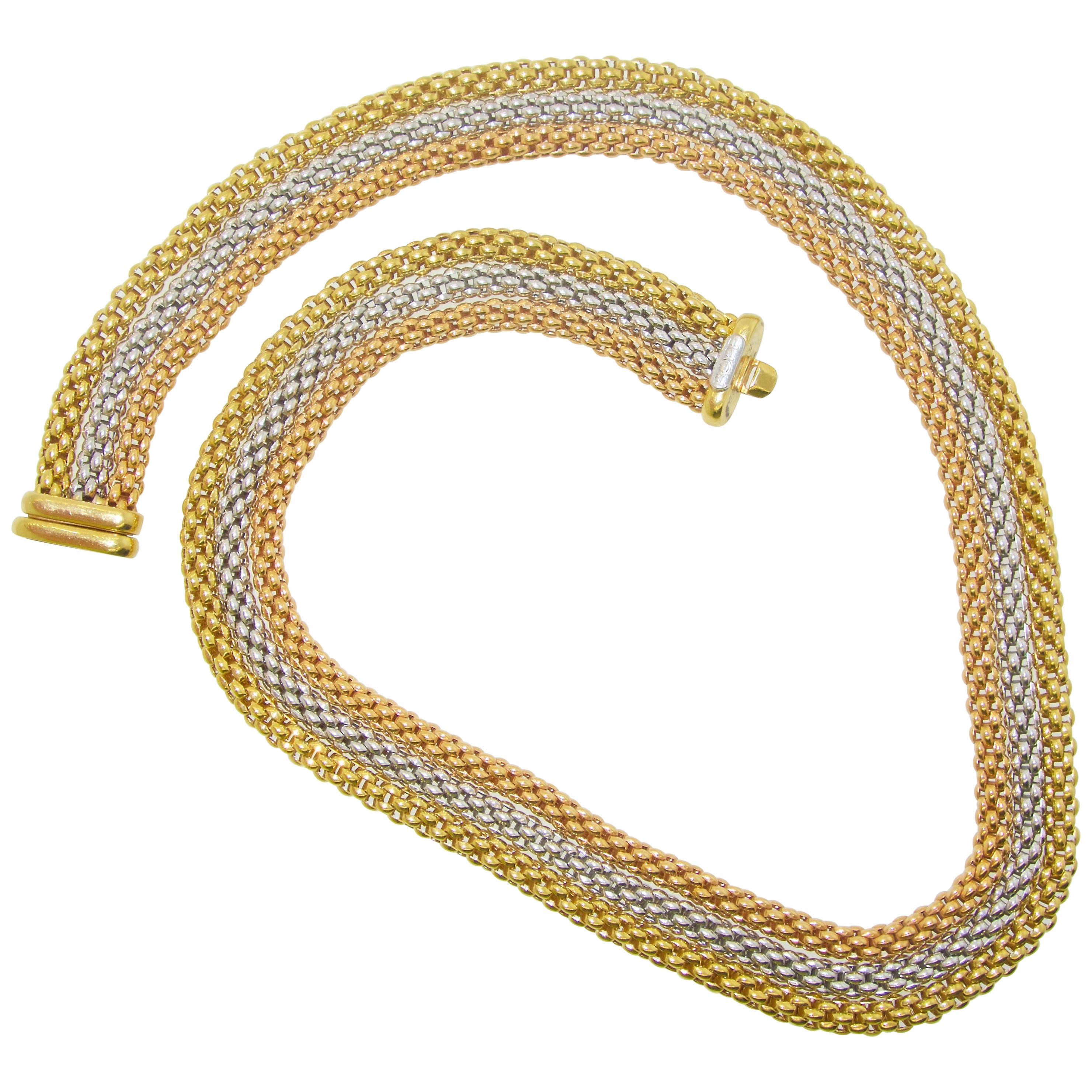 18 Karat Handwoven Gold Necklace by Fope