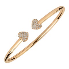 Armband/Armband aus 18 Karat Herz- und Roségold mit Vs Gh Diamanten