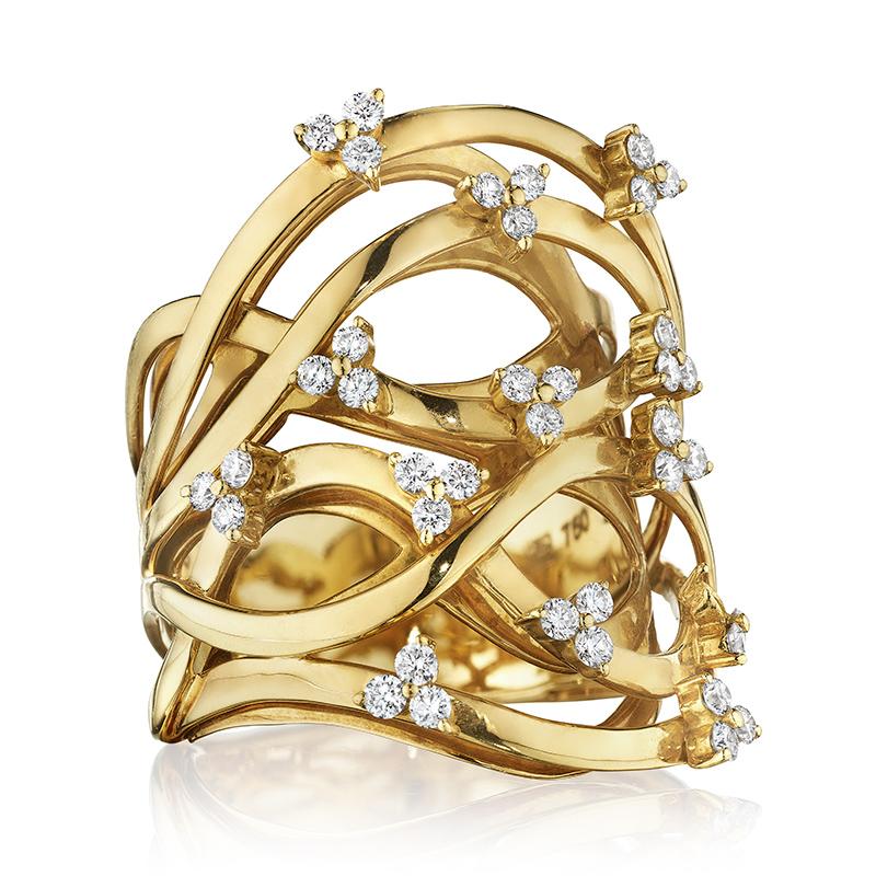 Im Angebot: 18 Karat Hueb Classics Gelbgold Ring mit Vs-Gh Diamanten () 3