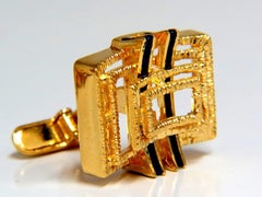 Gemelos Elite con esmalte incrustado de 18 quilates