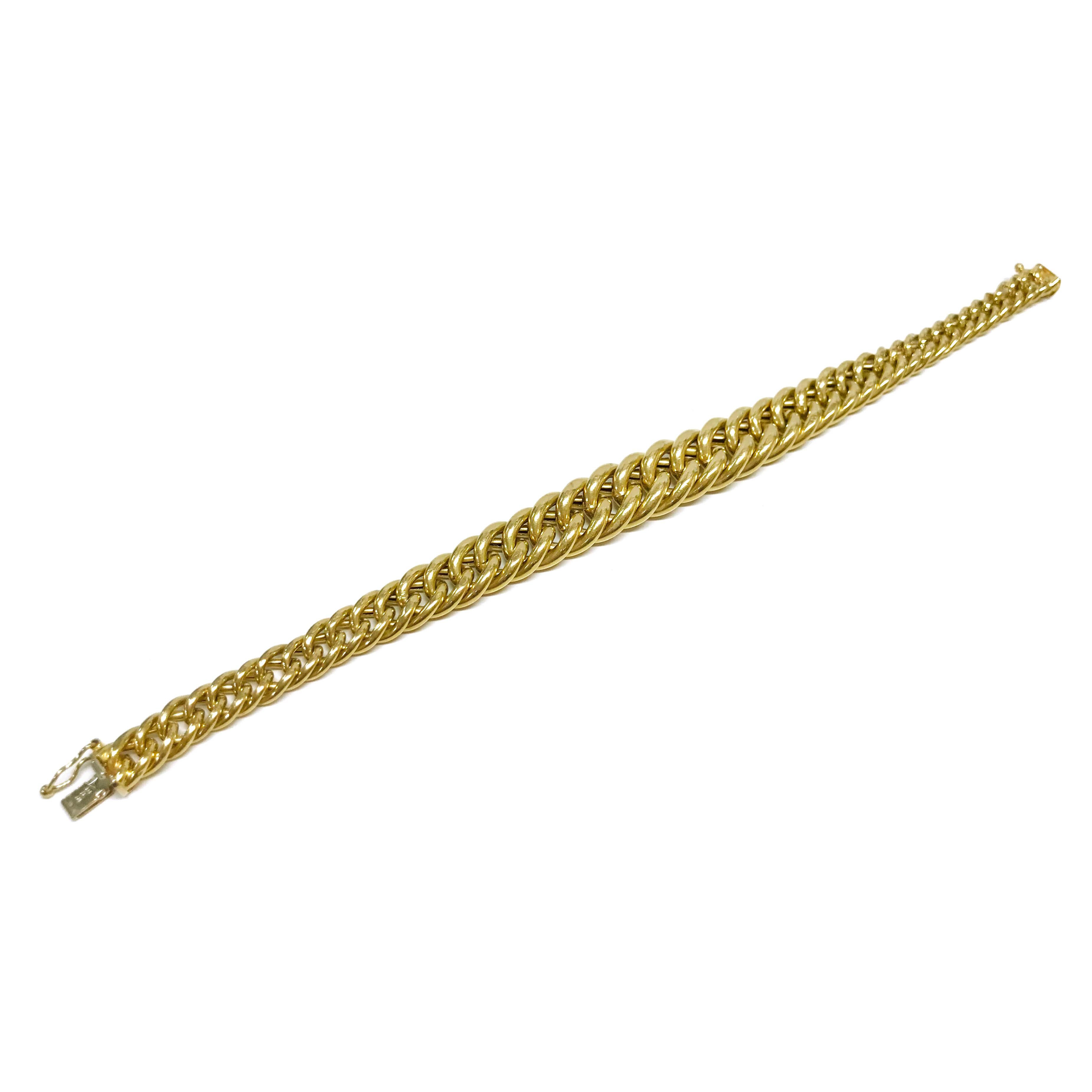 18 karat gold cuban link bracelet