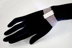 18 Karat Italian White Gold woven bracelet