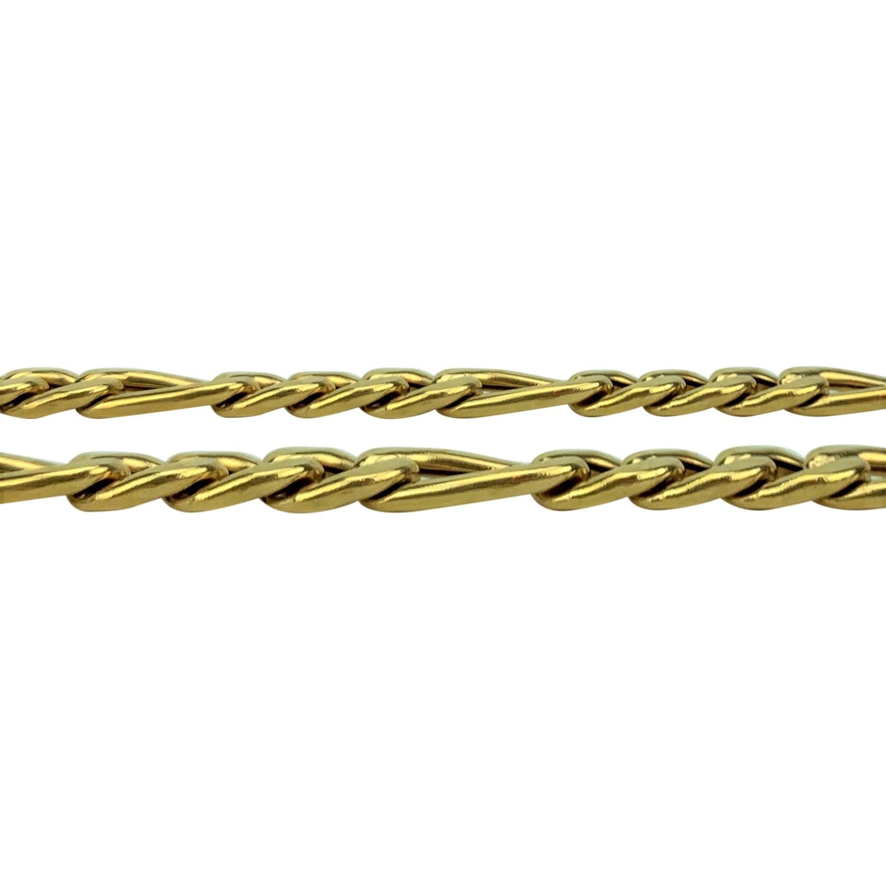 18 karat gold figaro chain