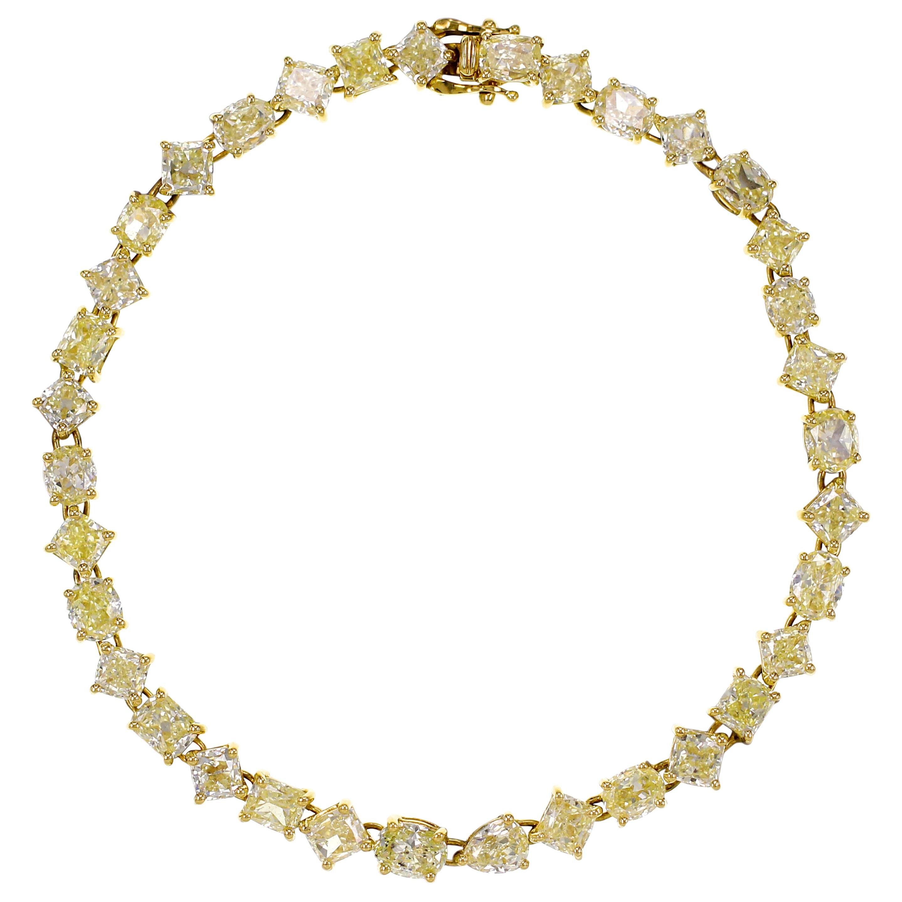 18 Karat Jewels Fancy Yellow Diamond Bracelet