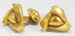 18 Karat Kieselstein Cord Cuff Links Yellow Gold Triangle, 1990