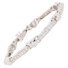 18 Karat Kwiat Diamond Tennis Bracelet White Gold 3.39 Carat