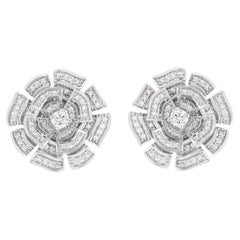 18 Karat Labyrinth White Gold Earring with Vs-Gh Diamonds