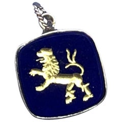 18 Karat Lapis Lazuli Lion Pendant