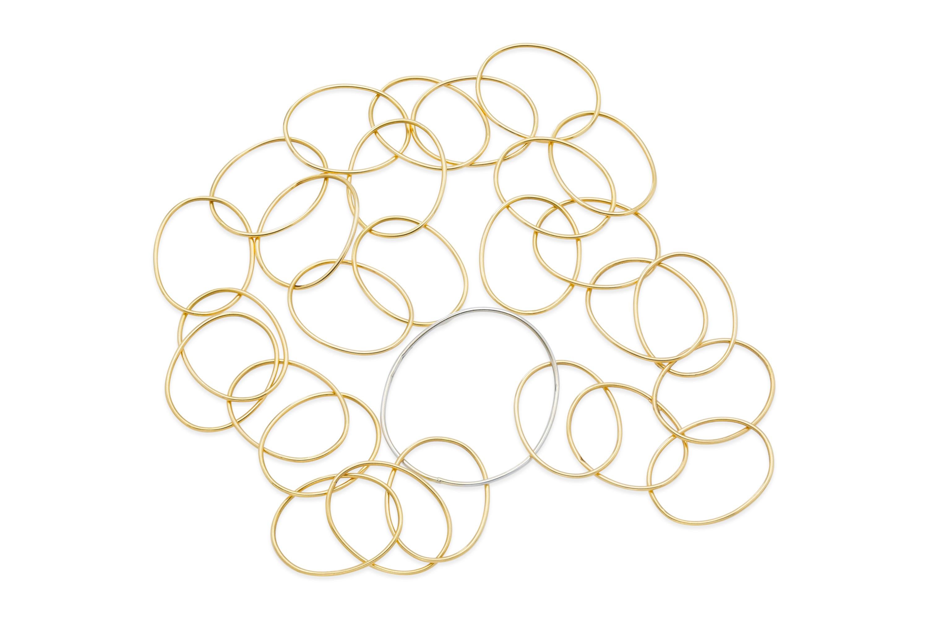 18 Karat große Kreisglieder-Halskette im Zustand „Gut“ im Angebot in New York, NY