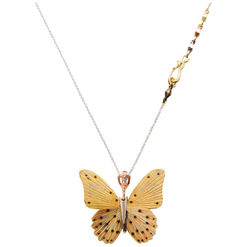 Butterfly necklace big Clearance