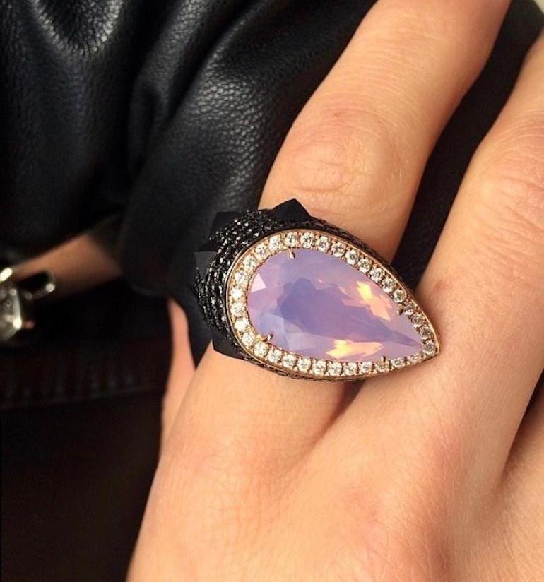 lavender quartz ring