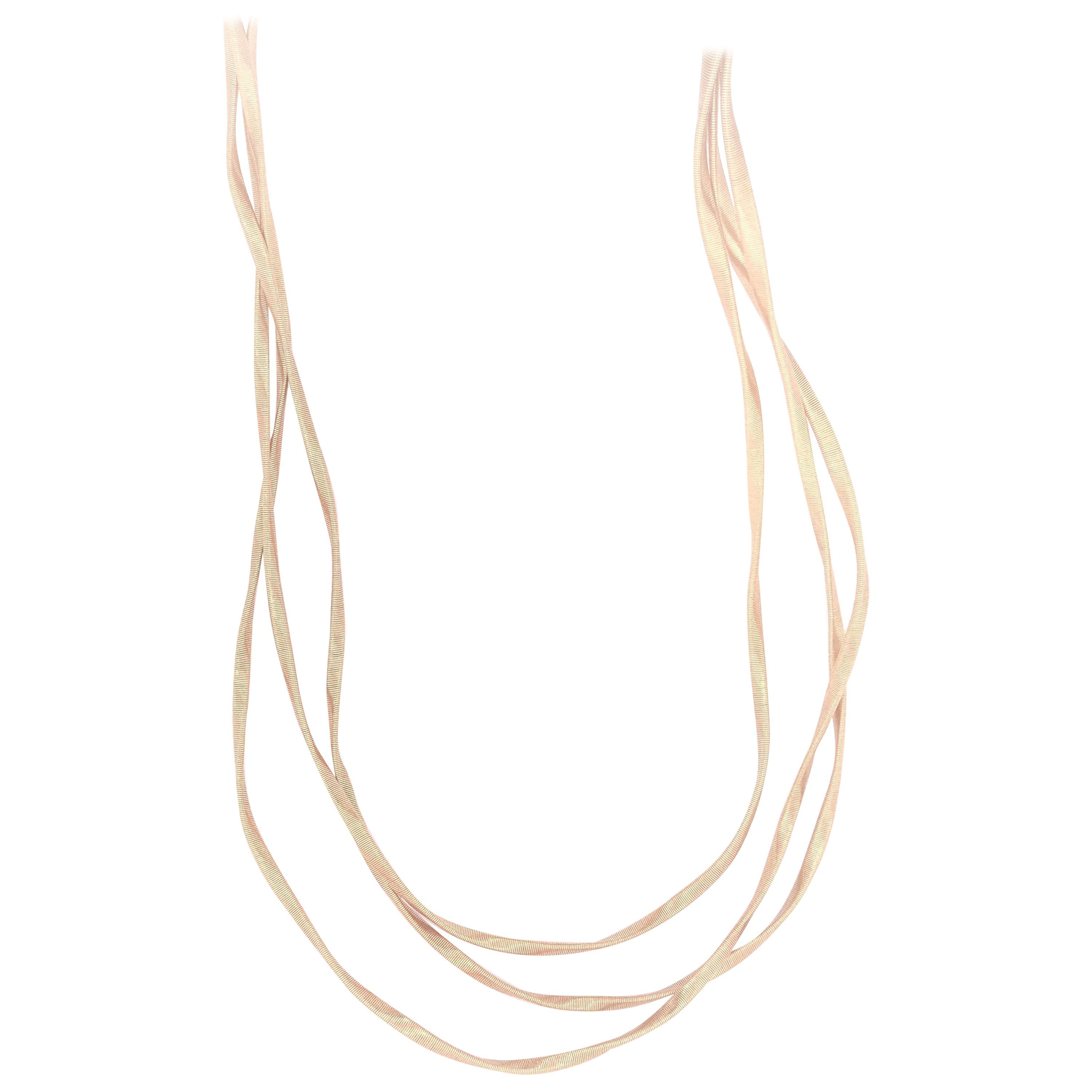 18 Karat Marco Bicego Necklace Marrakech Collection Yellow Gold For Sale