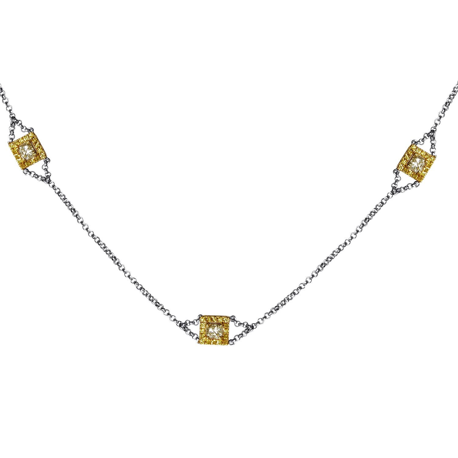 Taille mixte Collier en or multicolore 18 carats et diamants en vente