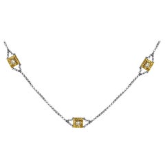 18 Karat mehrfarbige Gold- und Diamant-Halskette