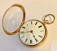 19th Century 18-Karat Gold Musical Swiss Pocket Watch