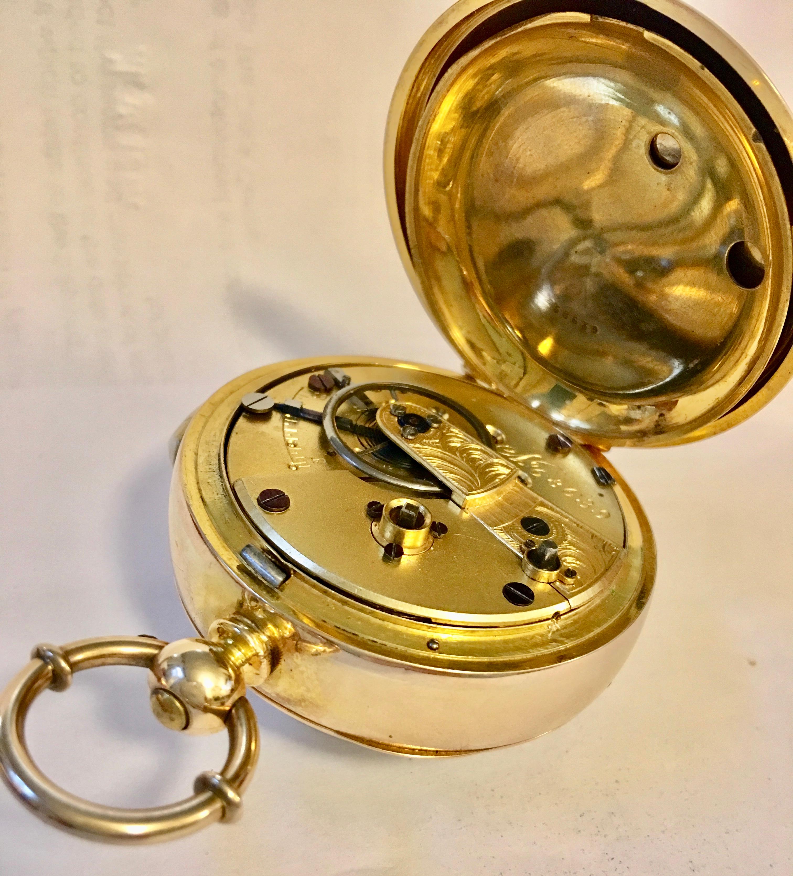 French 19th Century 18-Karat Gold Musical Swiss Pocket Watch