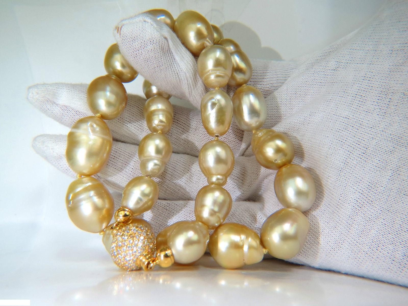 natural yellow pearls