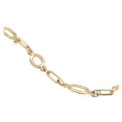 18 Karat Oval Link Necklace Yellow Gold
