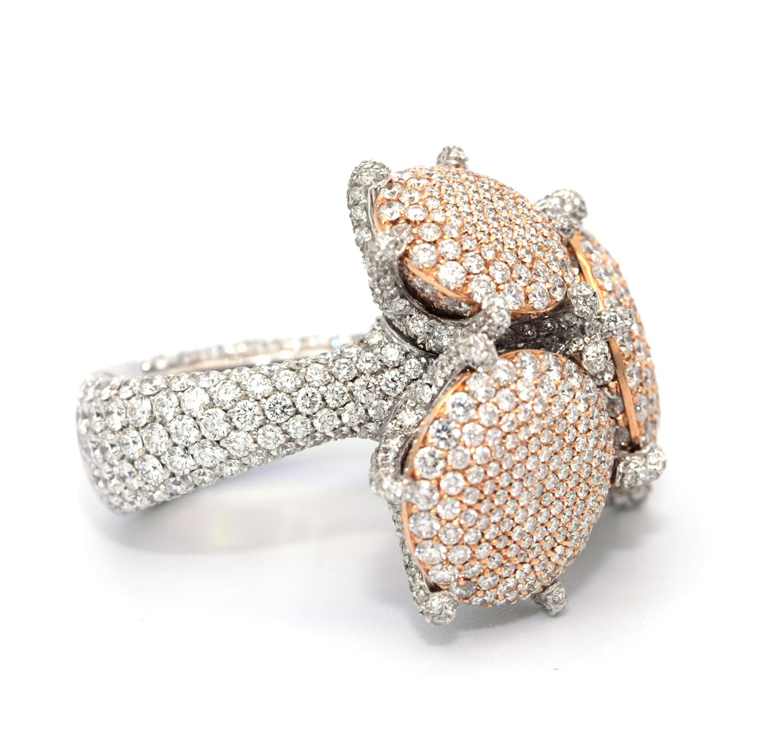 18 Karat Palmiero 15.44 Carat Diamond Ring In Excellent Condition For Sale In Los Angeles, CA