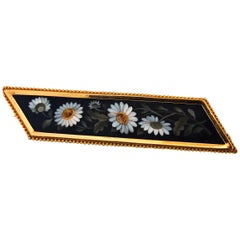 18 Karat Pietra Dura Brooch Pin, Italy, circa 1875