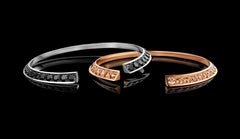 18 Karat Pink Gold and Brown Diamond Flow Bracelet