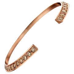 18 Karat Pink Gold and Brown Diamond Flow Bracelet
