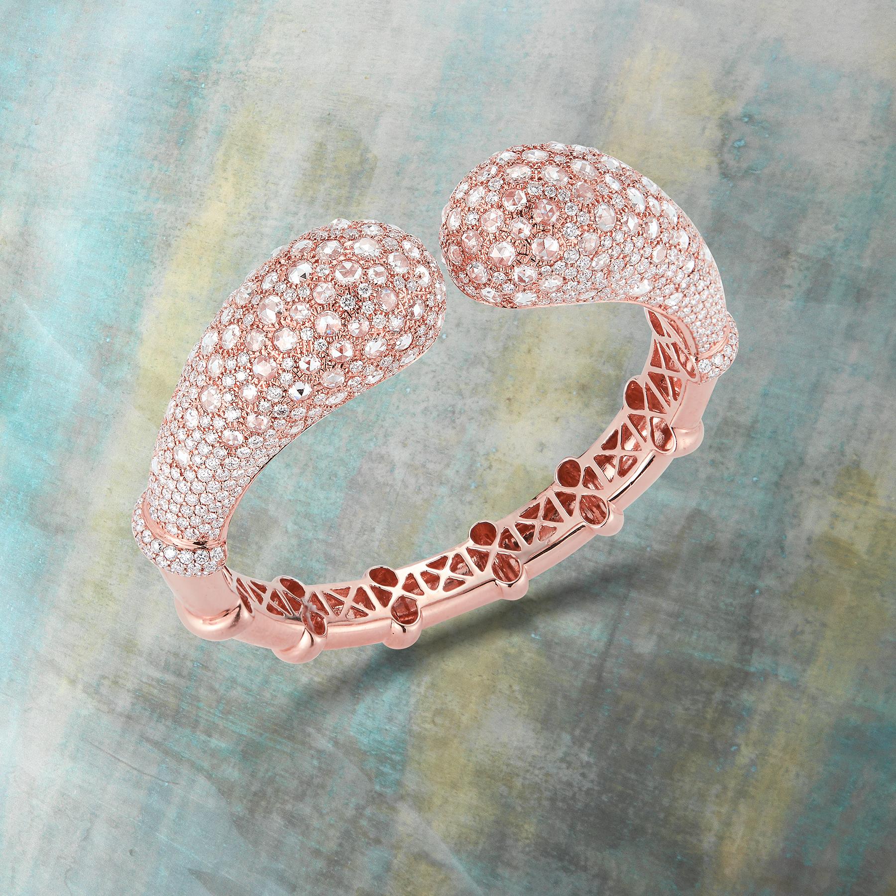 pink gold bangles