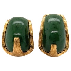 18 Karat Roségold und grüner Granat-Ohrringe von Paul Binder, 1970er Jahre