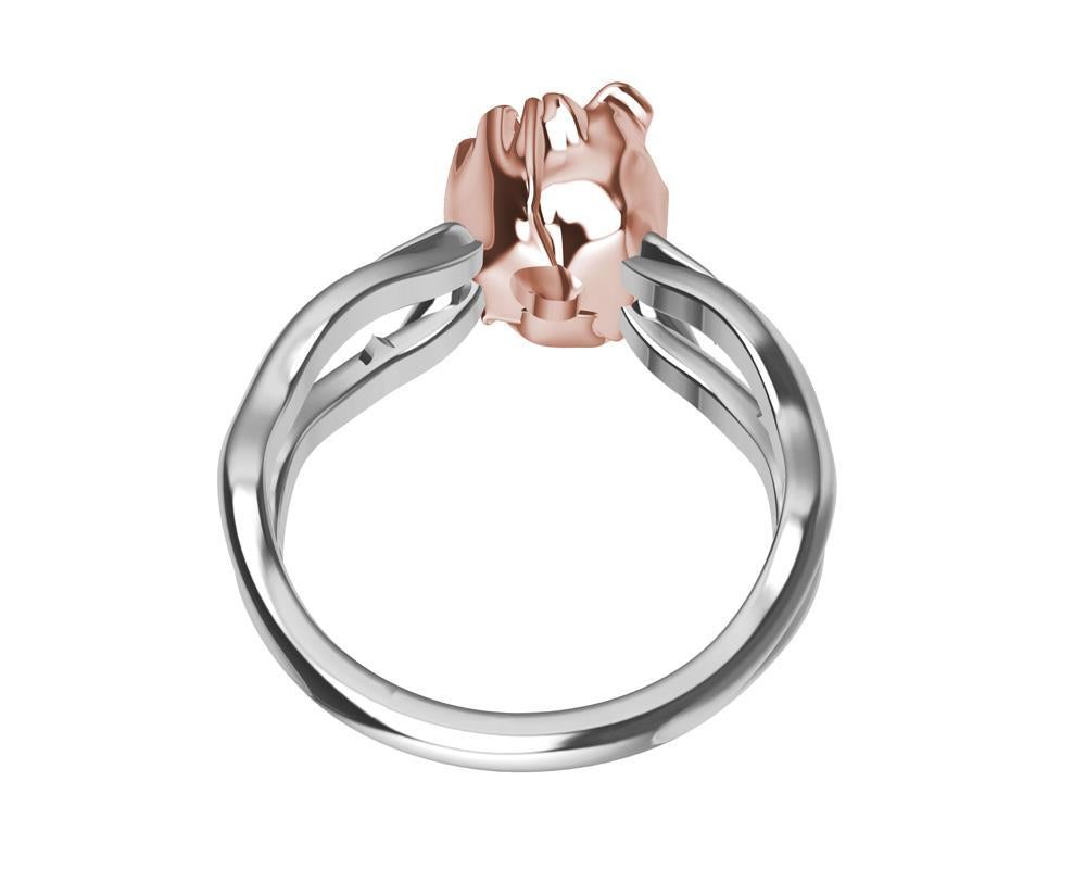 Im Angebot: Verlobungsring aus 18 Karat Roségold und Platin mit GIA-Diamant in Rose () 7