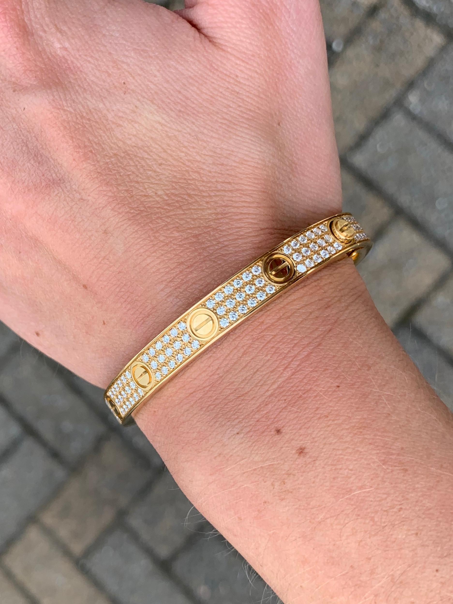 cartier diamond pave bracelet