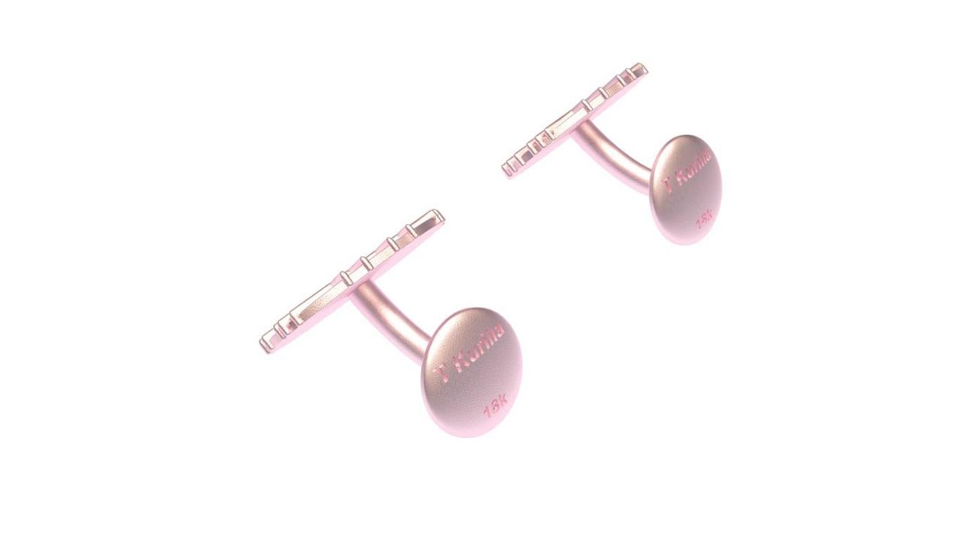 pink gold cufflinks