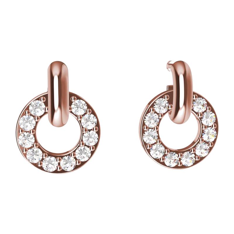 chanel cc large gold dangling earrings