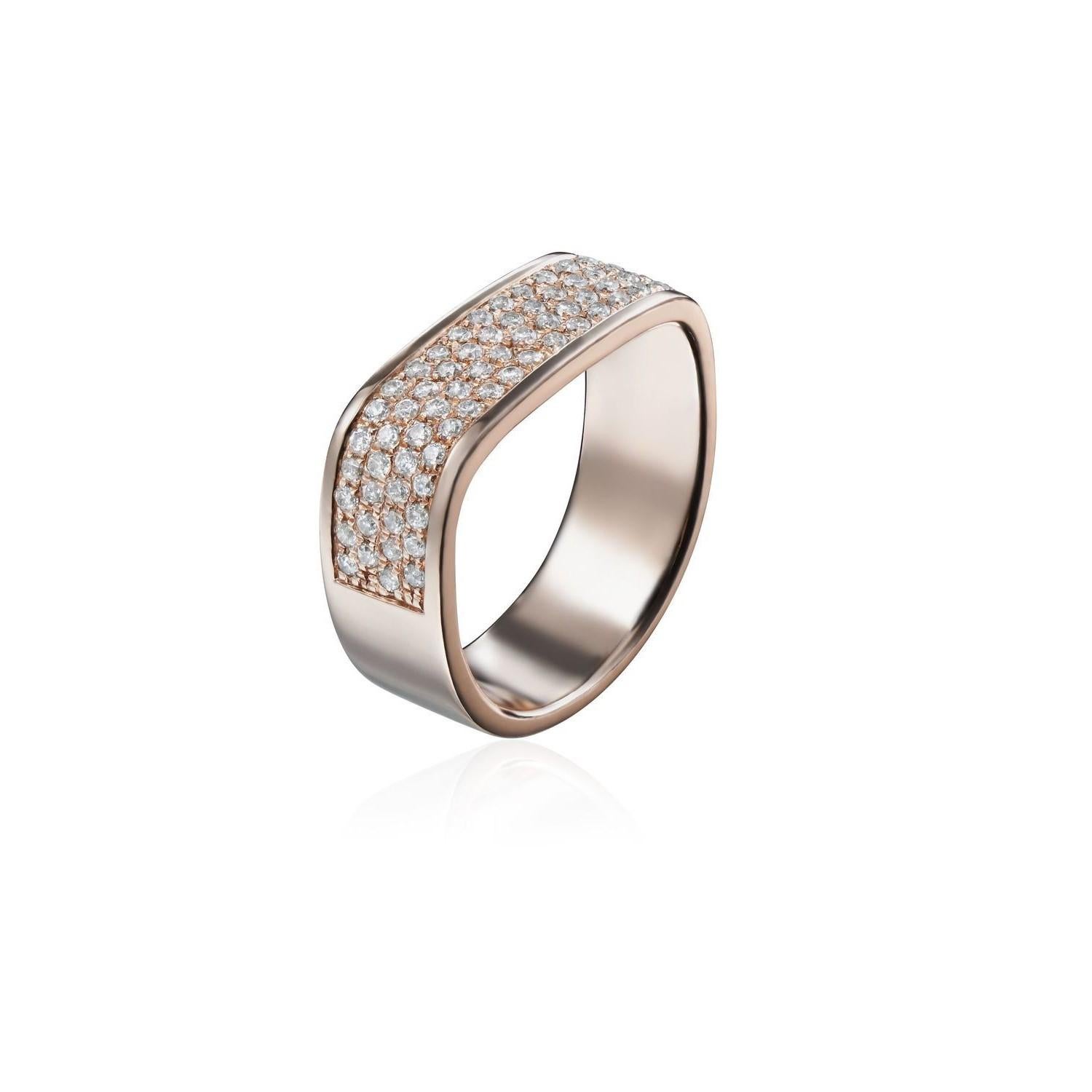 AS29
This statement 18kt rose gold Lana double diamond pinky ring from AS29 is simply striking. 
Total Carat Weight: 0.4 cts.

