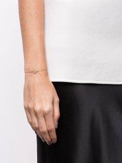 18 Karat Pink Gold Mye Heart Beading Pave Diamond Bracelet