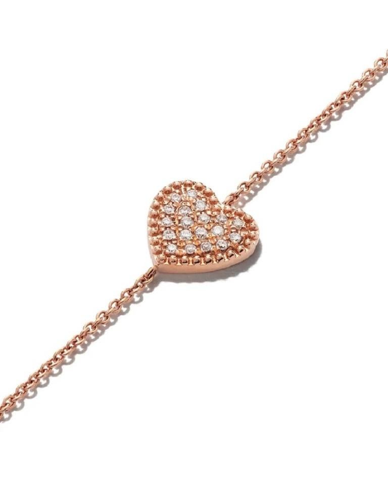 pink diamond heart bracelet