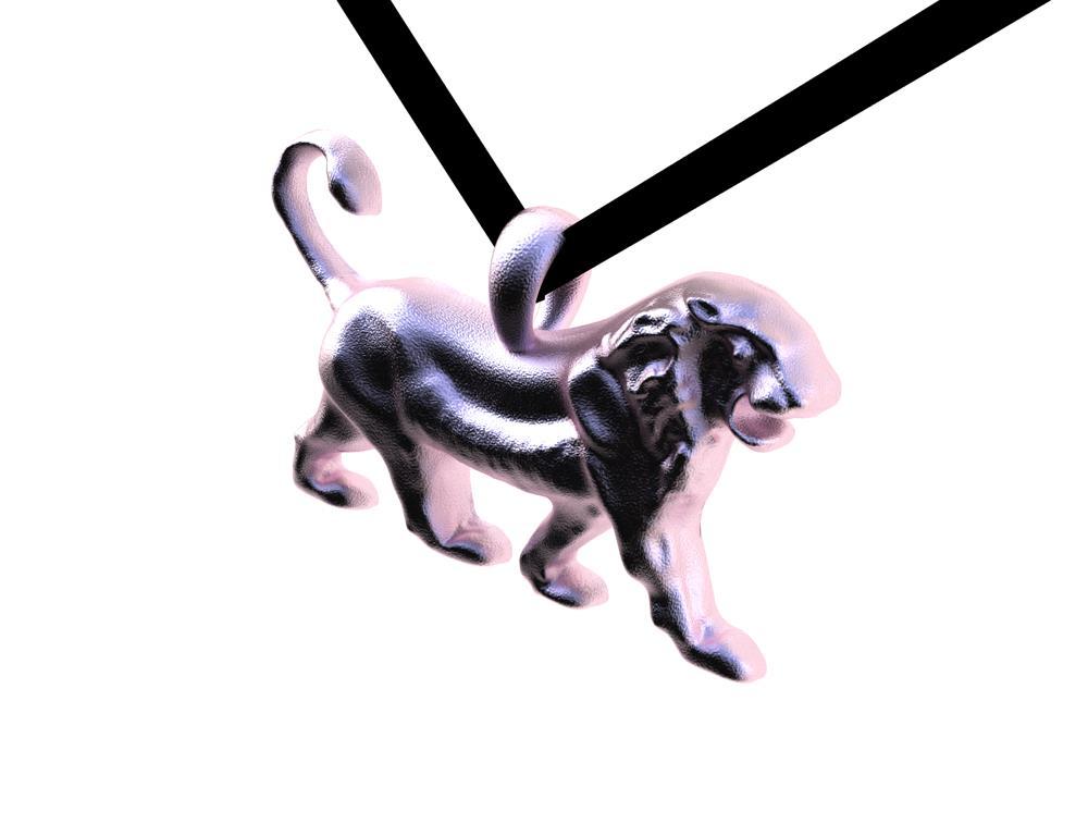 18 Karat Pink Gold Persepolis Lion Pendant Necklace In New Condition In New York, NY