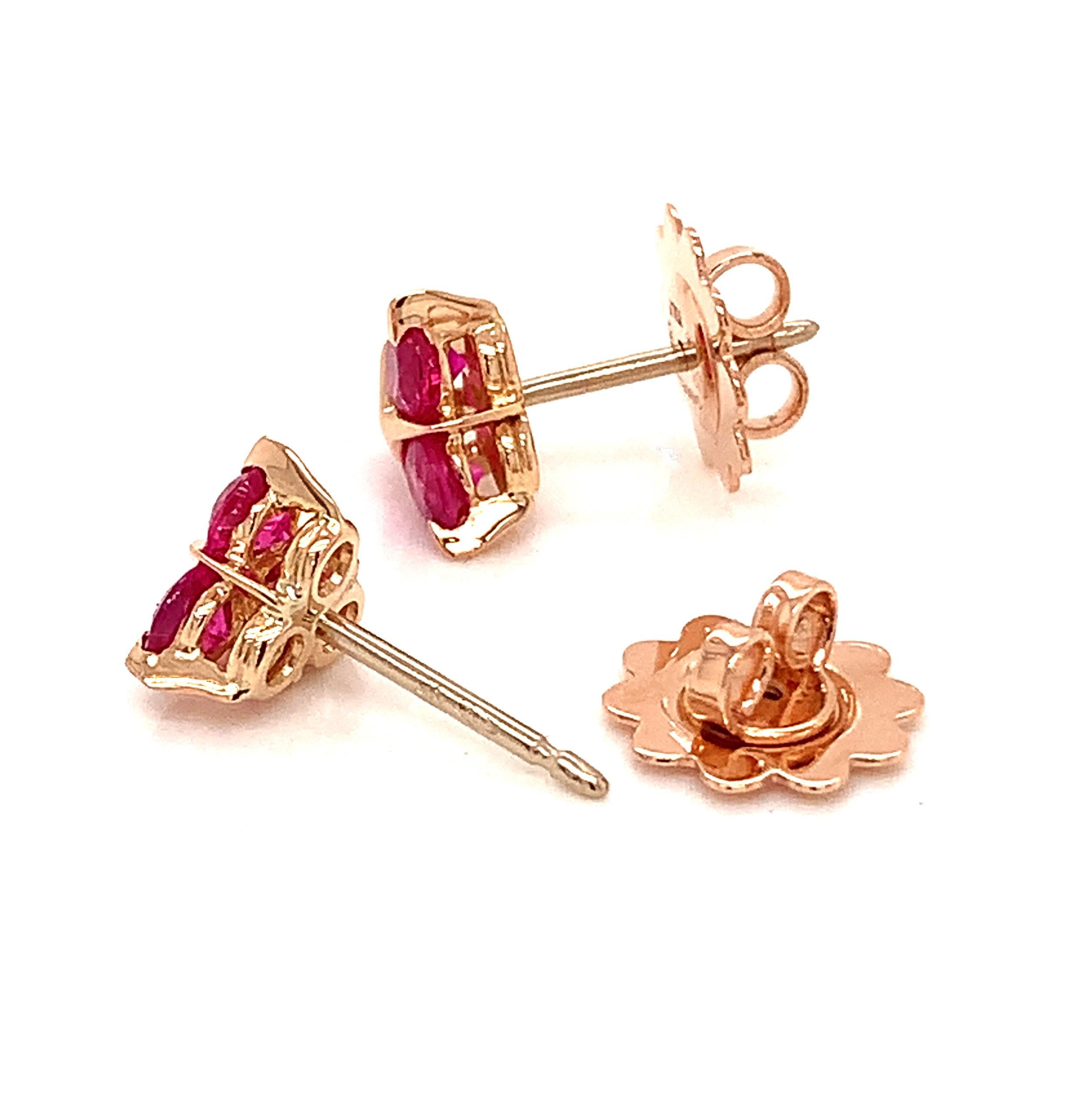 Women's 18 Karat Pink Gold Pink Sapphires Garavelli Earrings